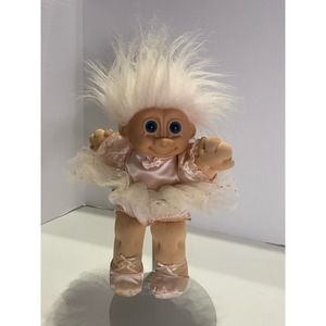 Huge 12" Russ Berrie Stuffed Plush Troll Doll Dancer Ballerina Tutu Pointe Shoes